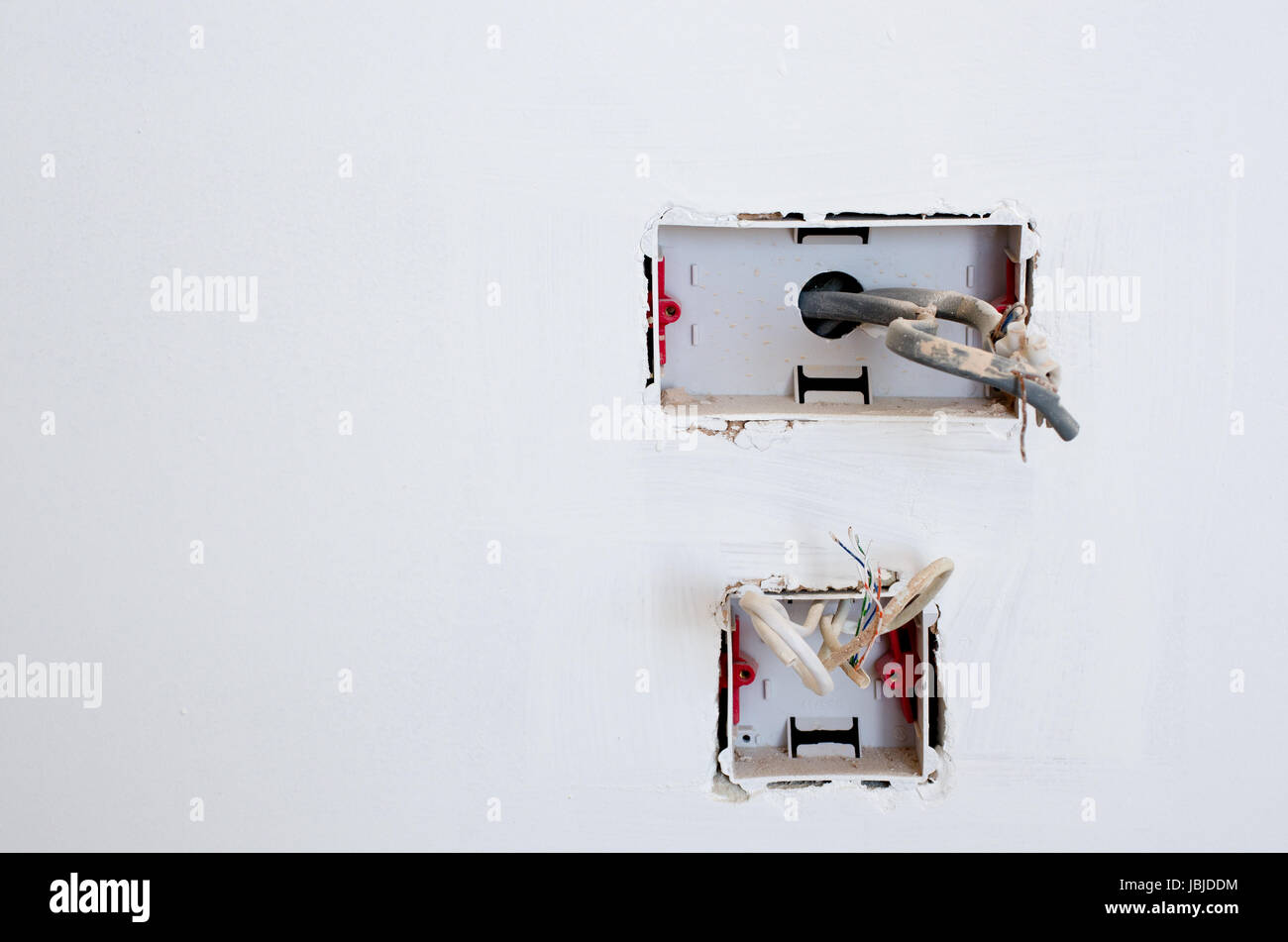 Exposed electrical wiring house hi-res stock photography and images - Alamy