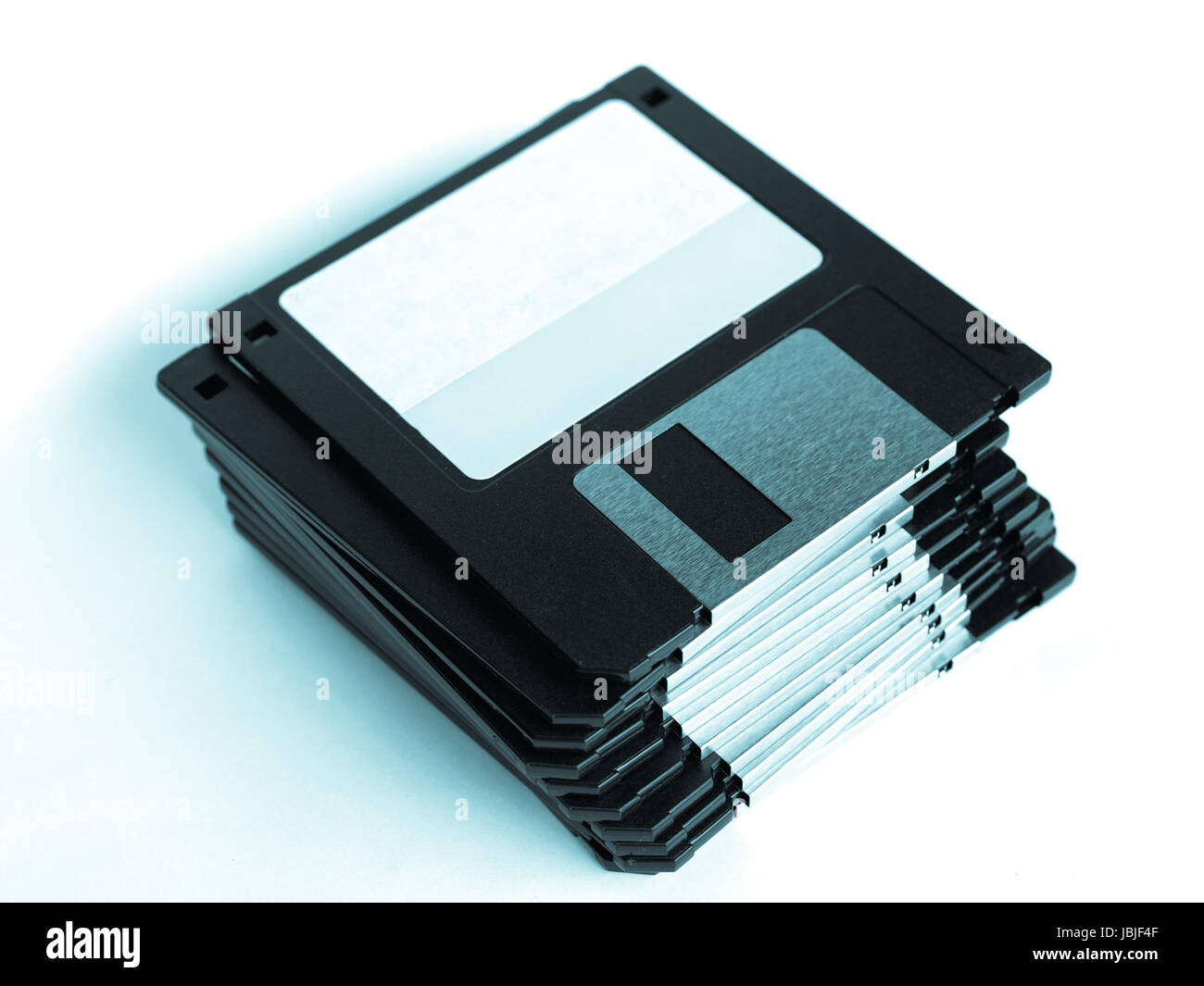 floppy disk for computer data storage cool cyanotype Stock