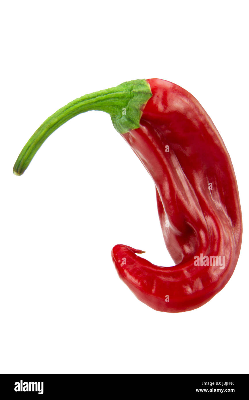 fresh hot pepper on the white background Stock Photo - Alamy