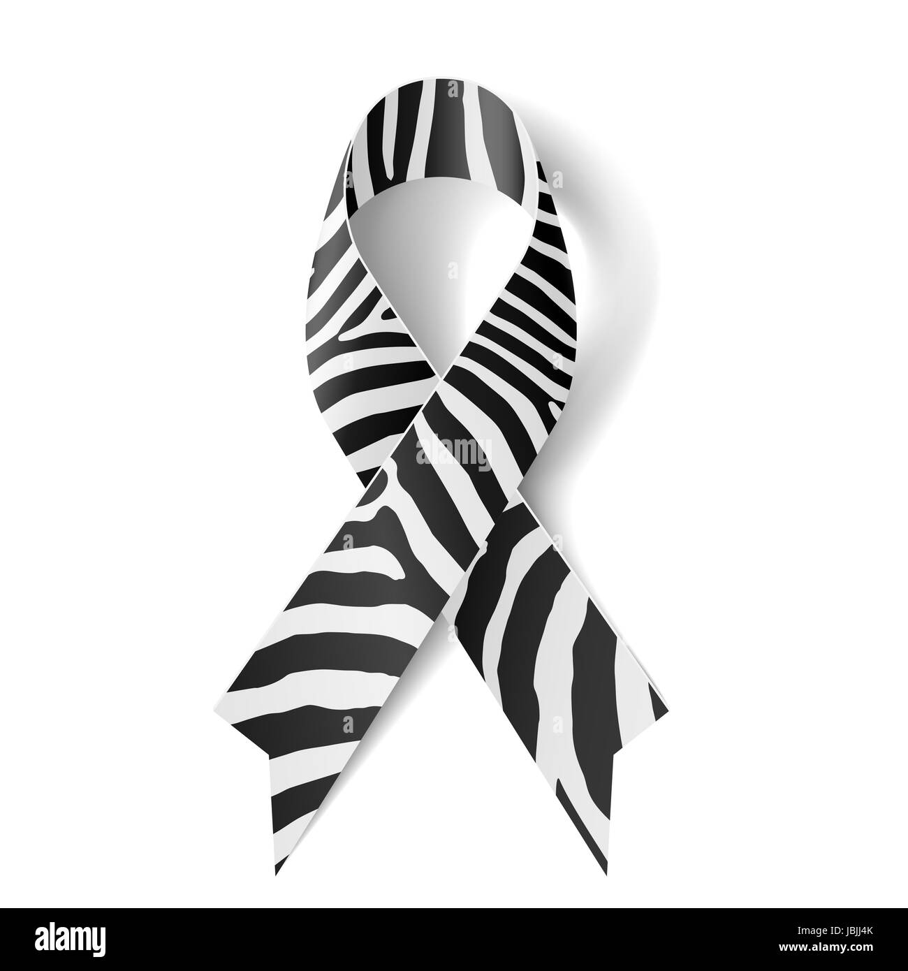 Zebra-print ribbon as symbol of rare-disease awareness Stock Photo - Alamy