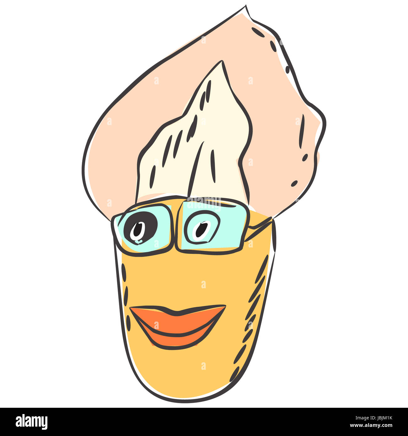 Funny ice cream cone, cartoon vector illustration Stock Photo Alamy