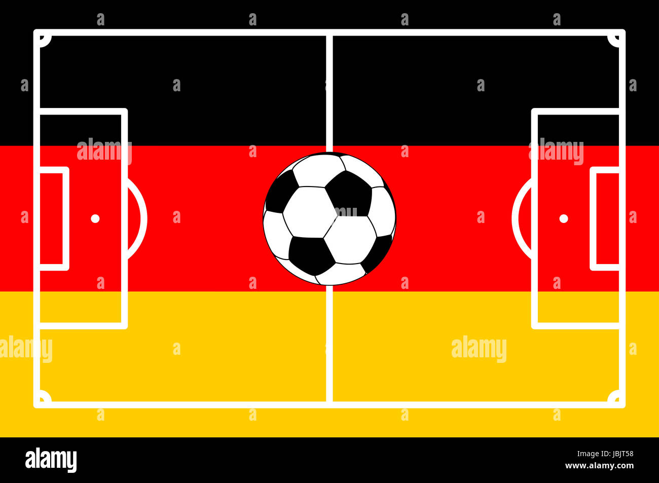 football field GERMAN background vector illustration Stock Photo