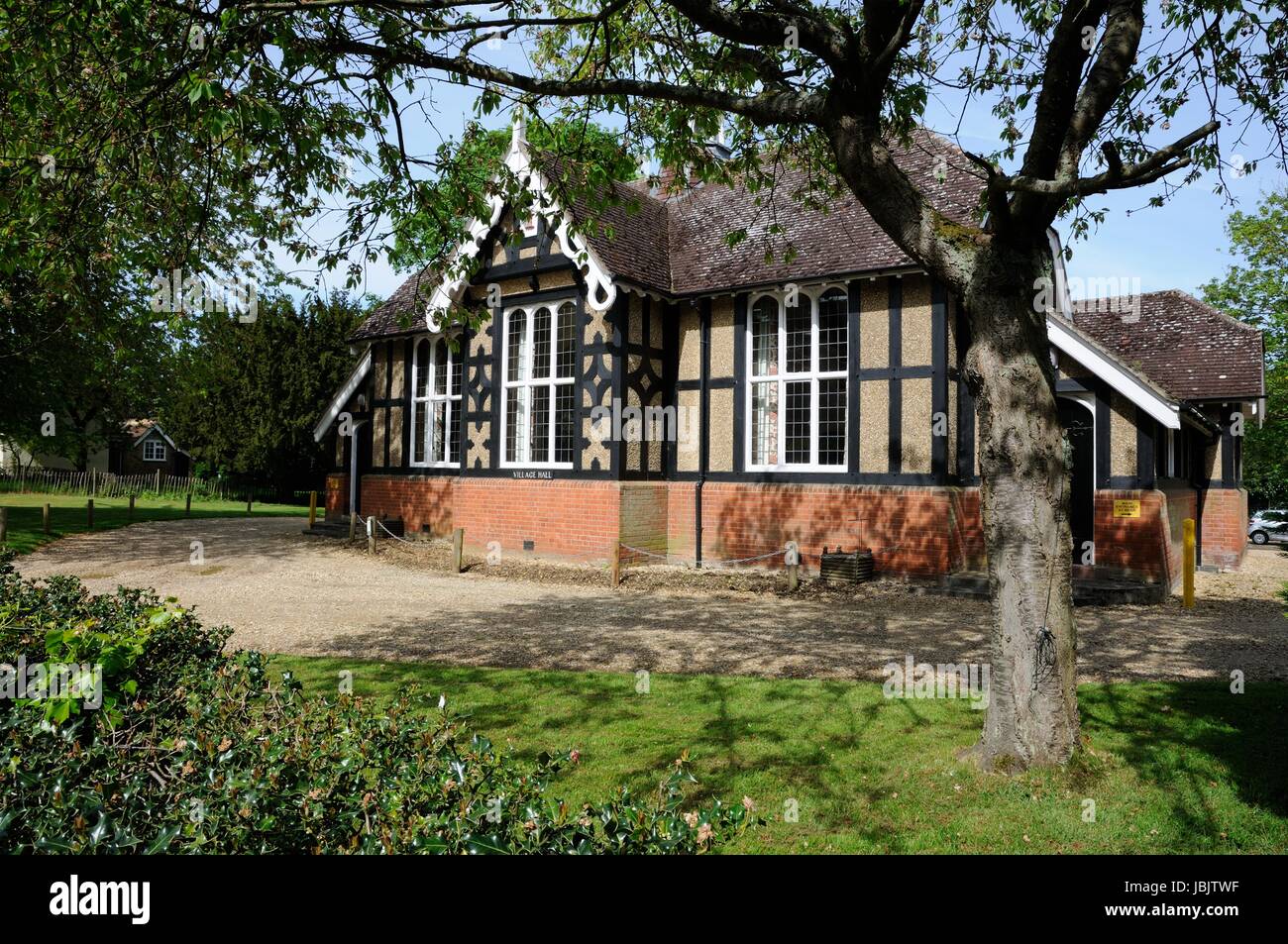 The Old Warden Village Hall. Old Bedfordshire, was built in 1901 by Joseph Shuttleworth originally as a reading room. Stock Photo