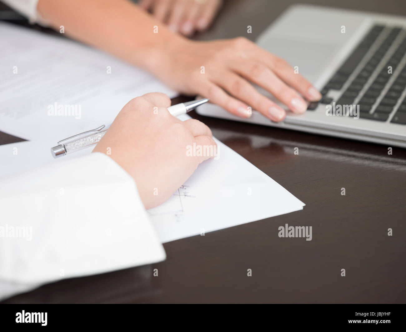 awyers researching a case or preparing  casestudy Stock Photo