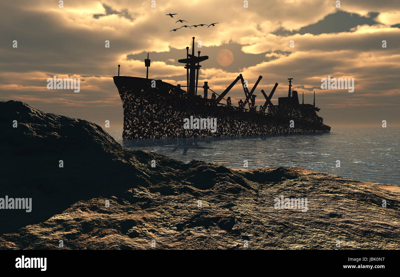 A Shipwreck Stock Photo