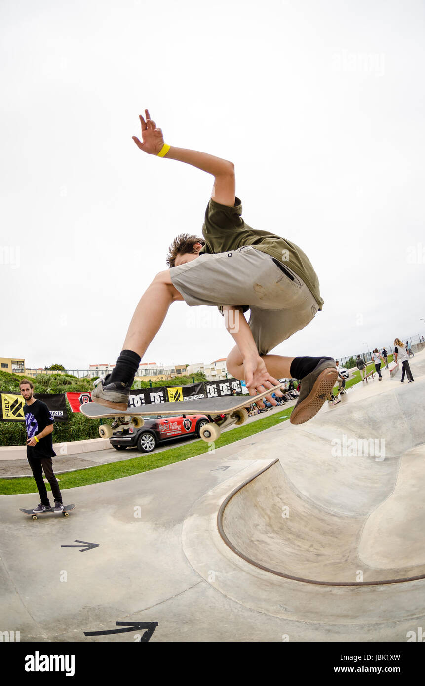ERICEIRA, PORTUGAL - MAY 10 2014: Miguel Pinto during the DC King of the Park. Stock Photo