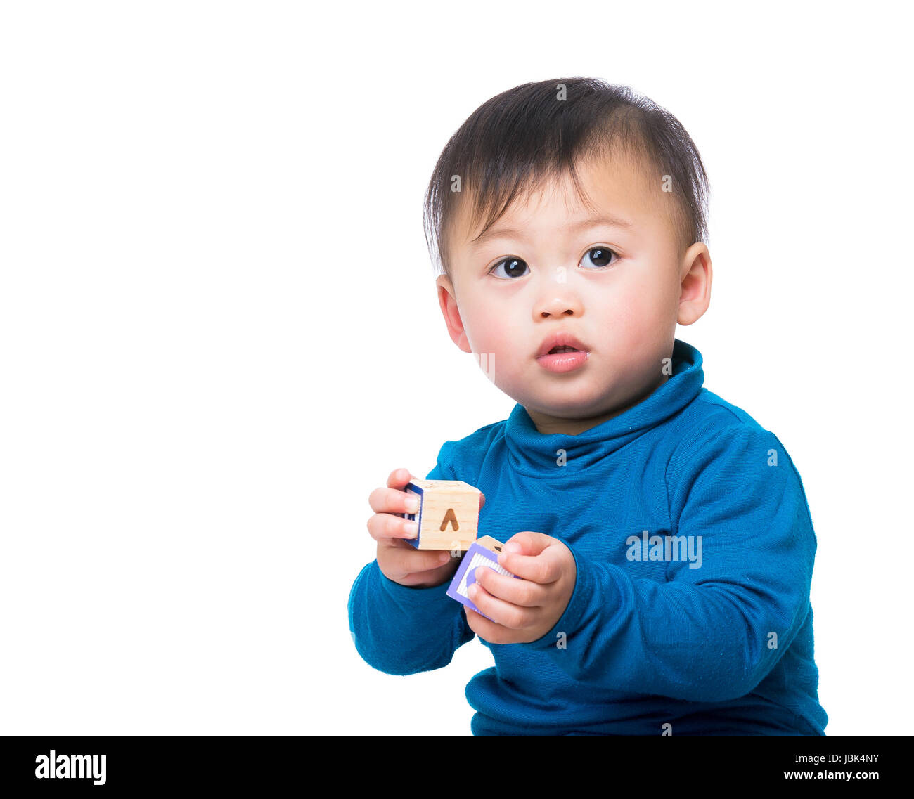 Asian baby boy with toy Stock Photo Alamy