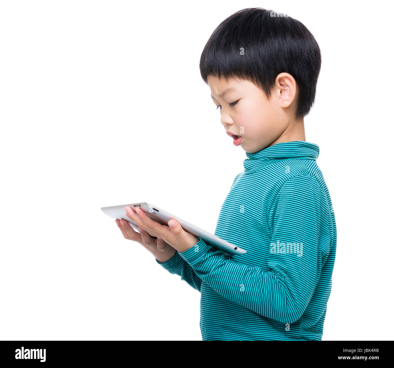 Little boy with tablet computer Stock Photo - Alamy