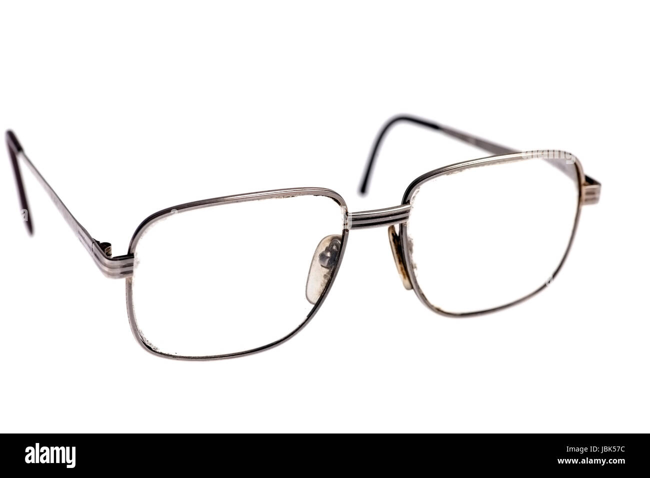 A pair of used glasses, isolated on white Stock Photo Alamy