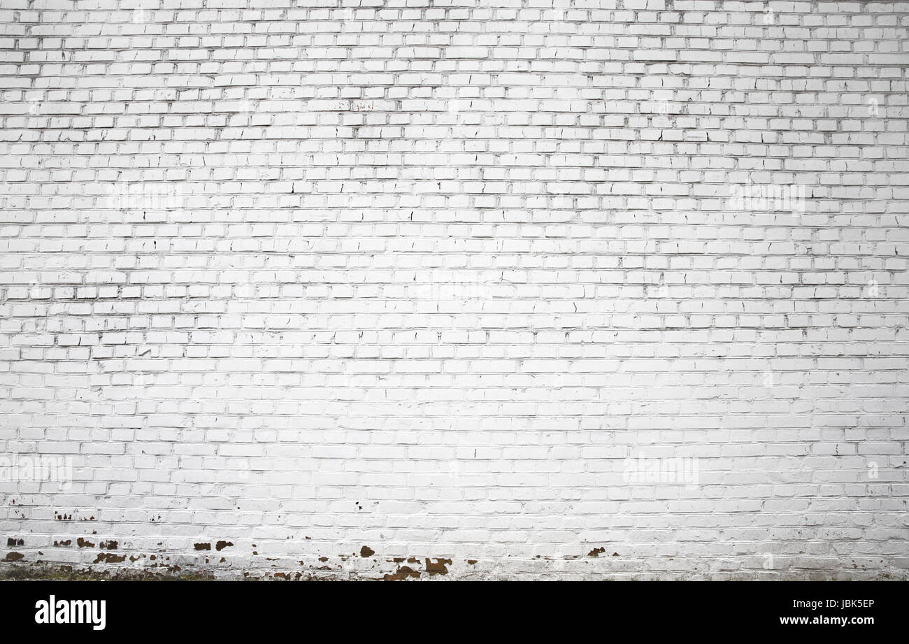 White brick wall for background or texture Stock Photo - Alamy