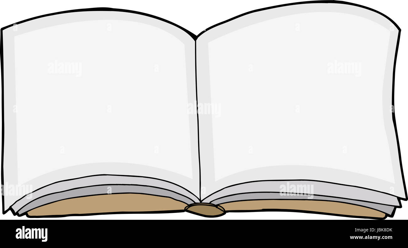 Isolated blank book over white background cartoon Stock Photo - Alamy
