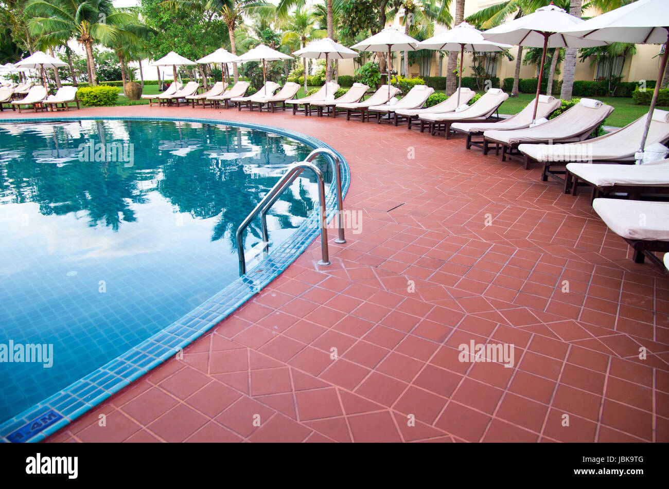 Beautiful swimming pool in Thailand Stock Photo - Alamy