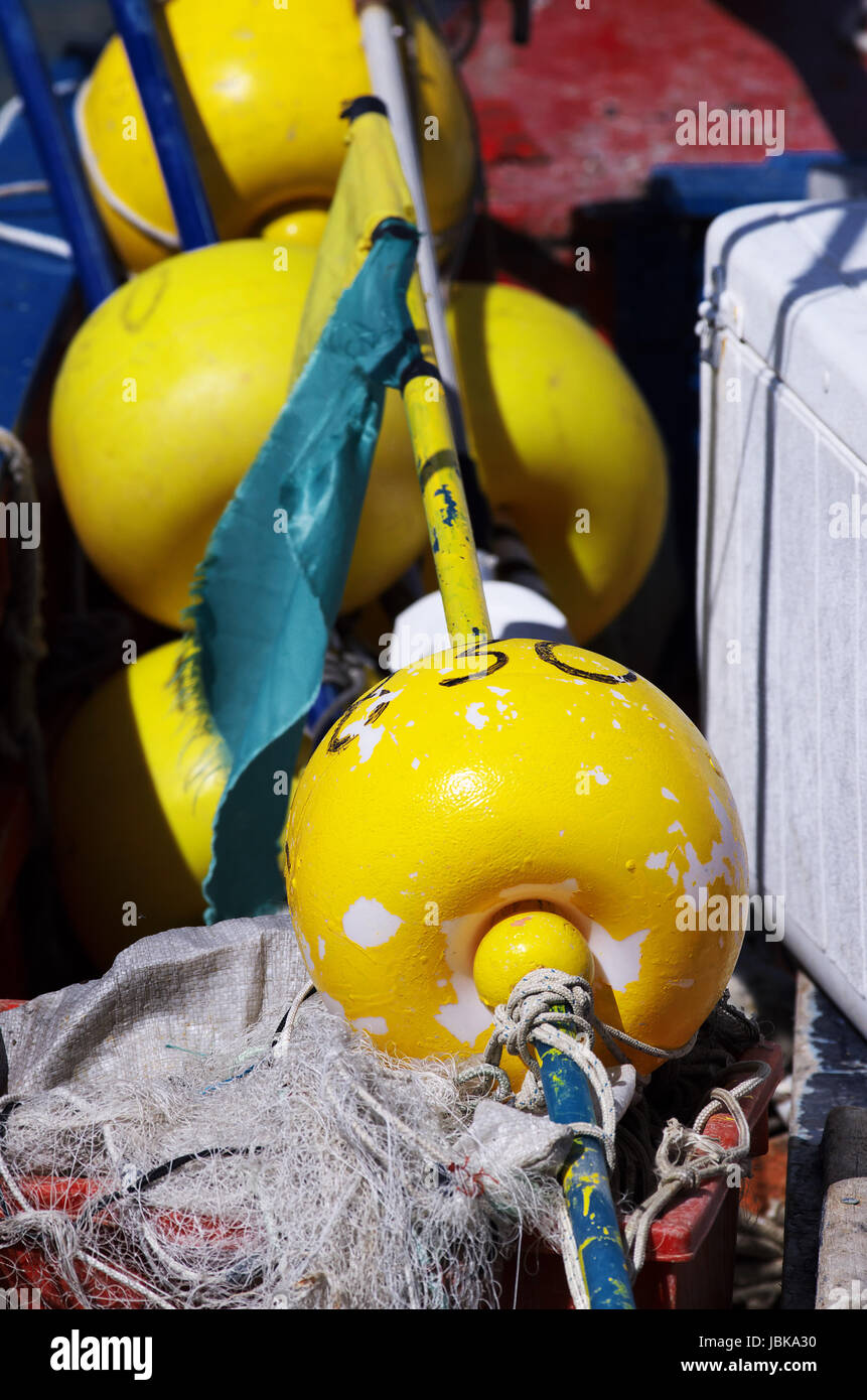 fishing tackle nets longliner trawler trammel in spain Stock Photo Alamy