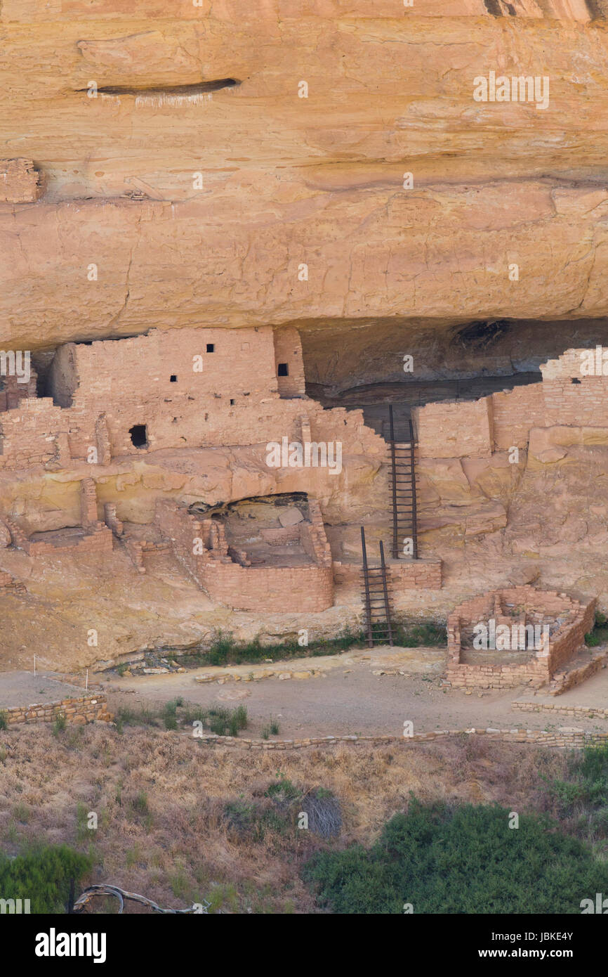 Long House Ruins, Mesa Verde National Park, UNESCO World Heritage Site, Colorado, USA Stock Photo