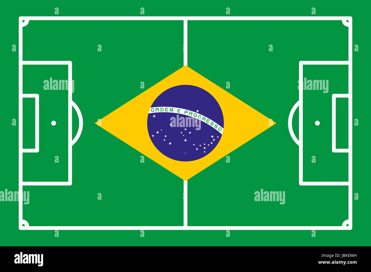 football field BRASIL background vector illustration Stock Photo