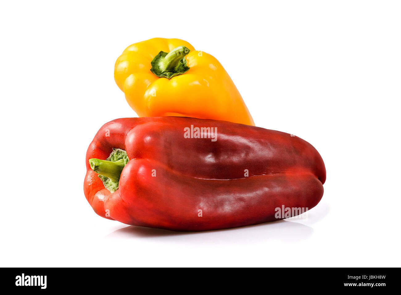 Fresh Red Pepper Isolated on White Background. Stock Photo