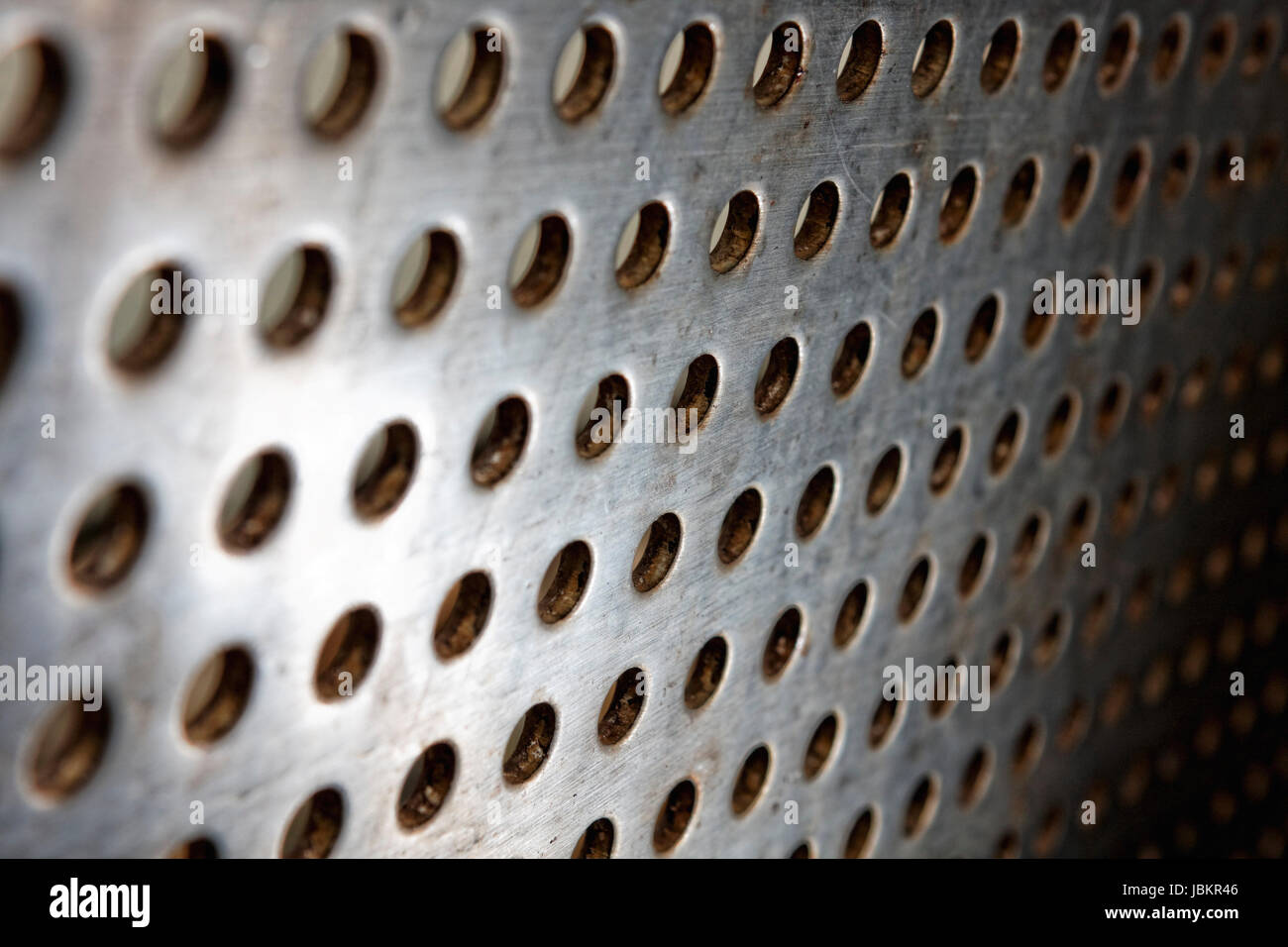 Black speaker lattice background, close-up Stock Photo
