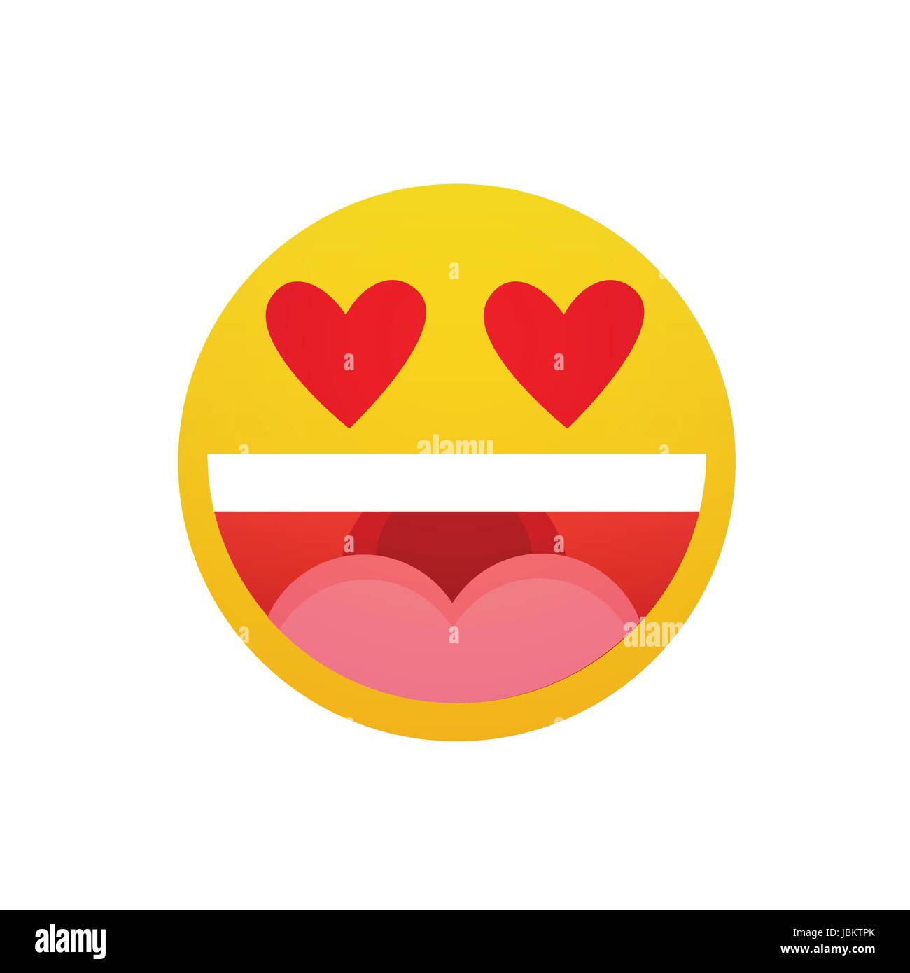 Yellow Smiling Cartoon Face Positive People Emotion Icon Stock Vector ...