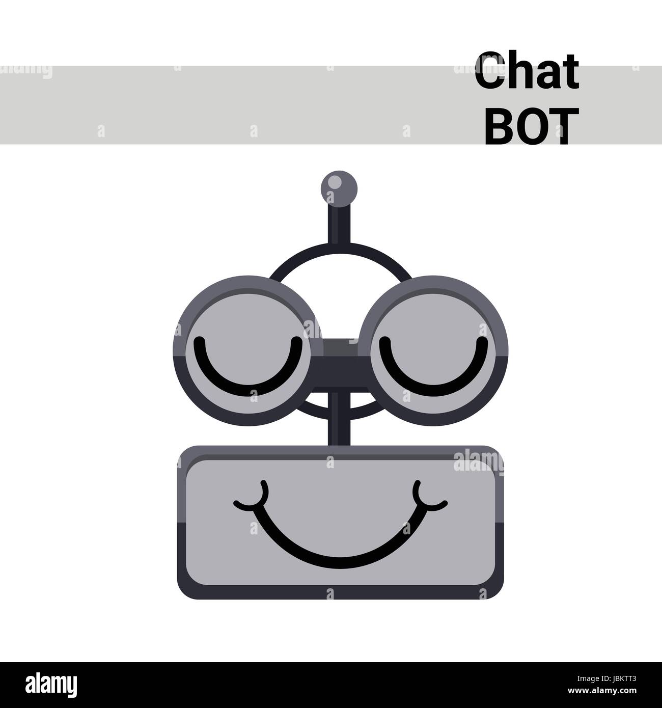 Cartoon Robot Face Smiling Cute Emotion Closed Eyes Chat Bot Icon Stock  Vector Image & Art - Alamy