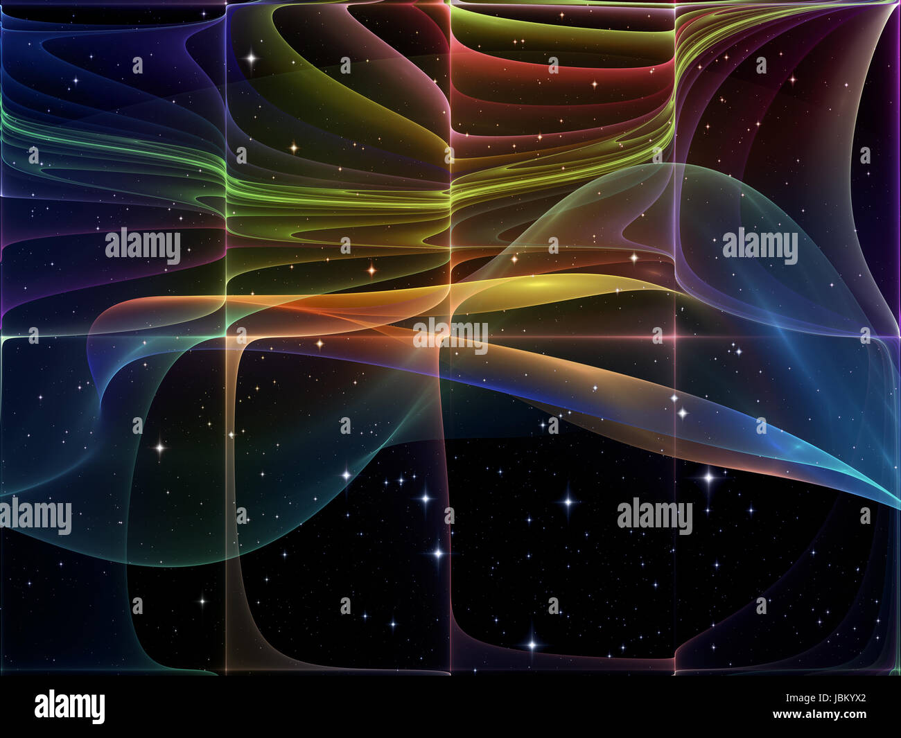 Geometry of Space series. Abstract design made of conceptual grids ...
