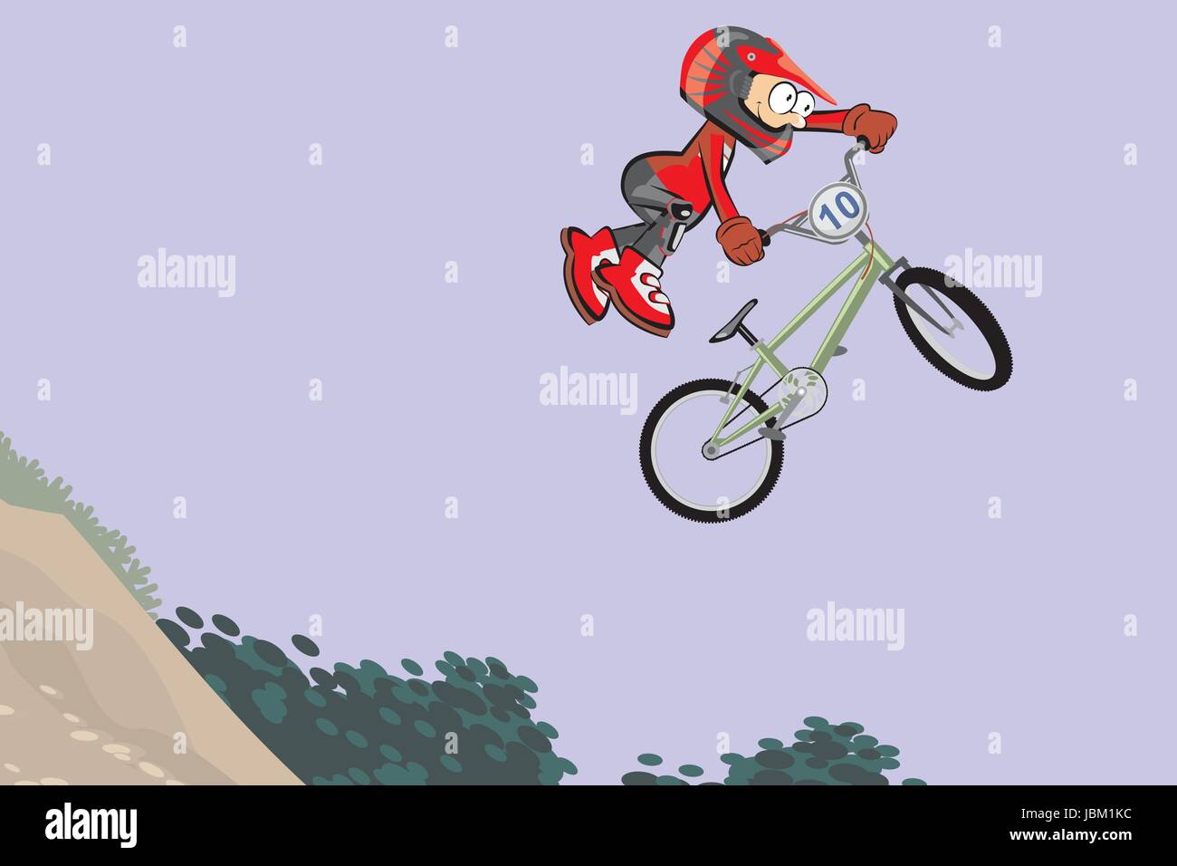 BMX rider jumping and flying. Conceptual extreme vector illustration Stock  Vector Image & Art - Alamy