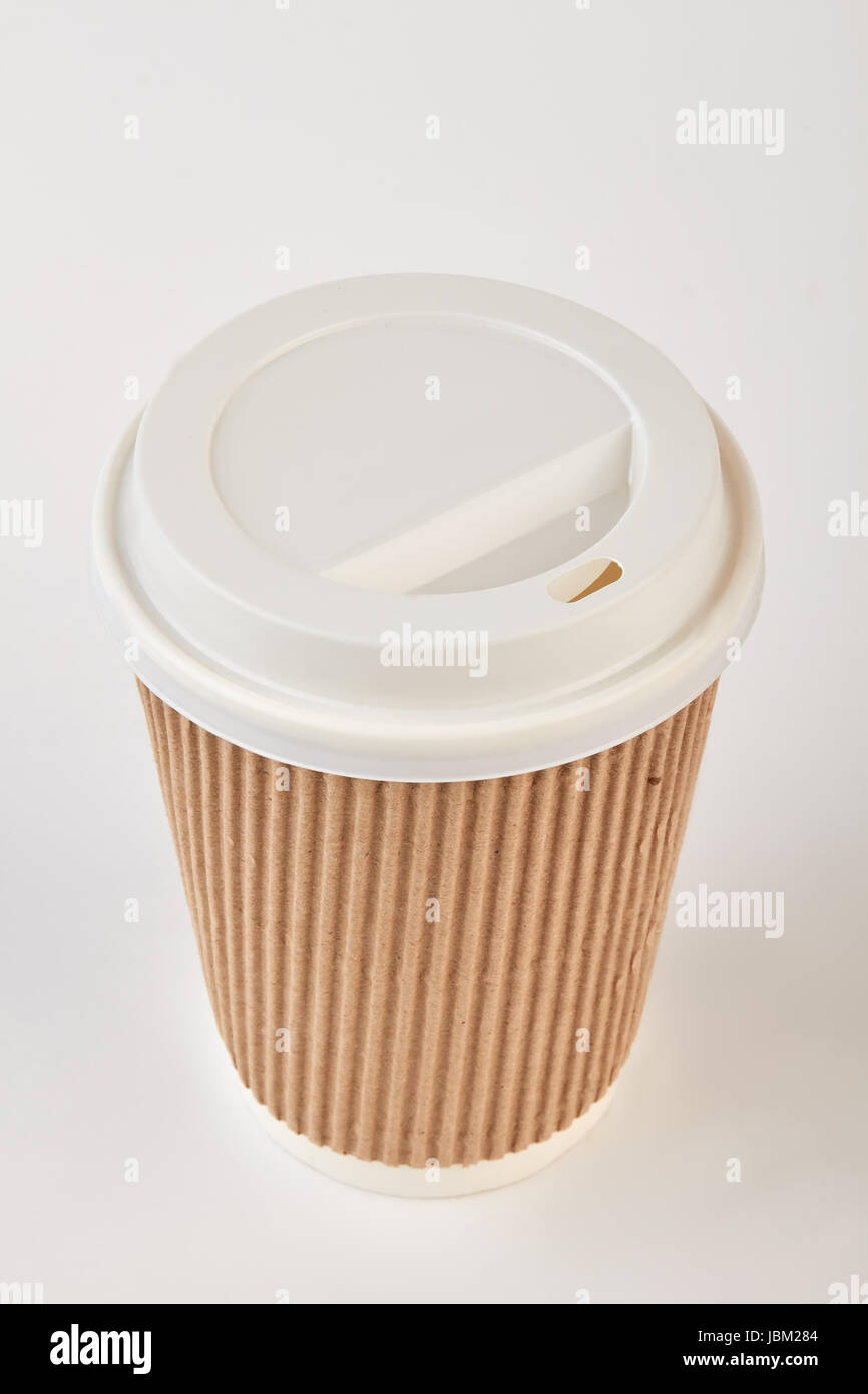 Paper cup with sleeve isolated Stock Photo - Alamy