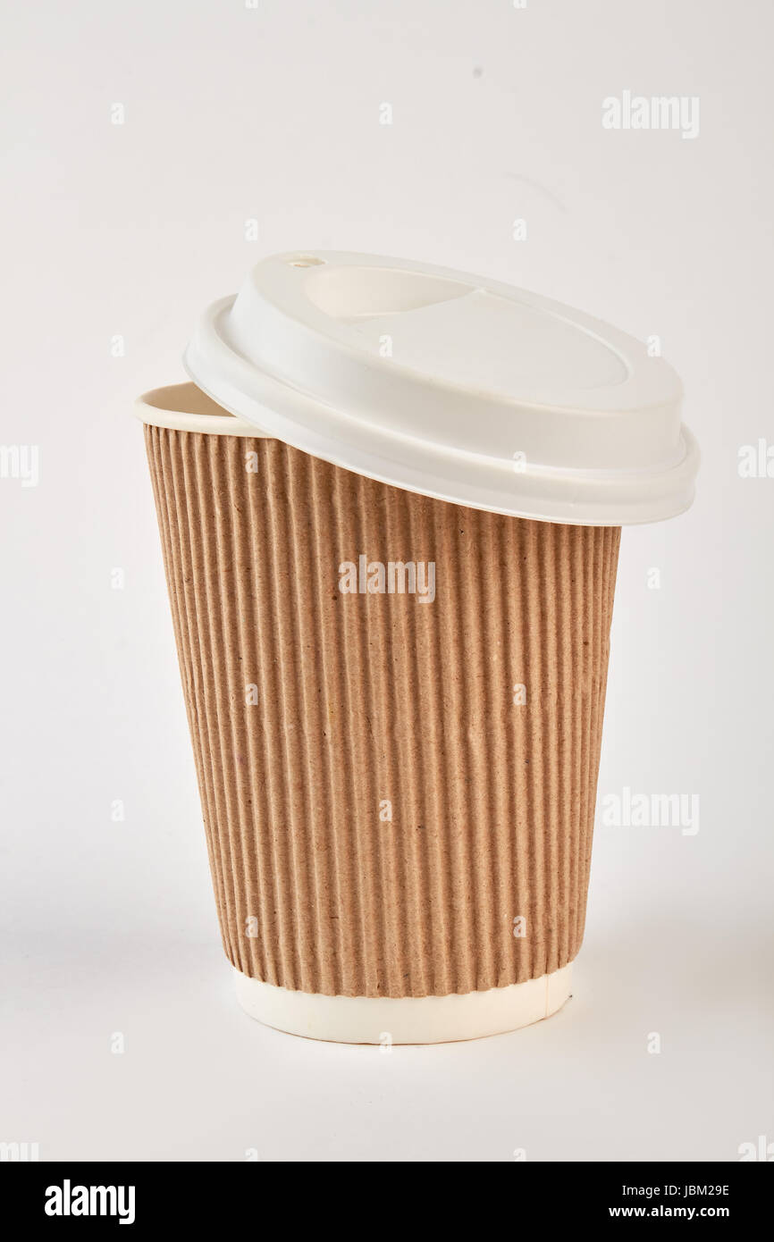 Opened paper cup, front view Stock Photo - Alamy