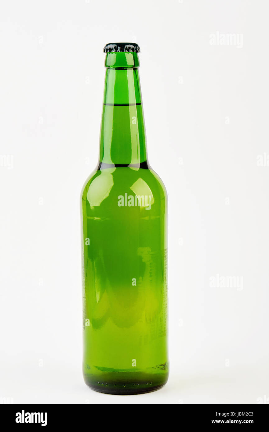 Close up empty beer glass beer bottle hires stock photography and