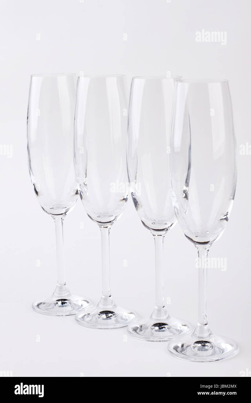 Set of champagne glasses Stock Photo Alamy