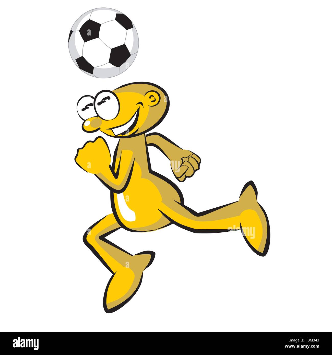 Funny soccer player practicing Stock Vector Image & Art Alamy