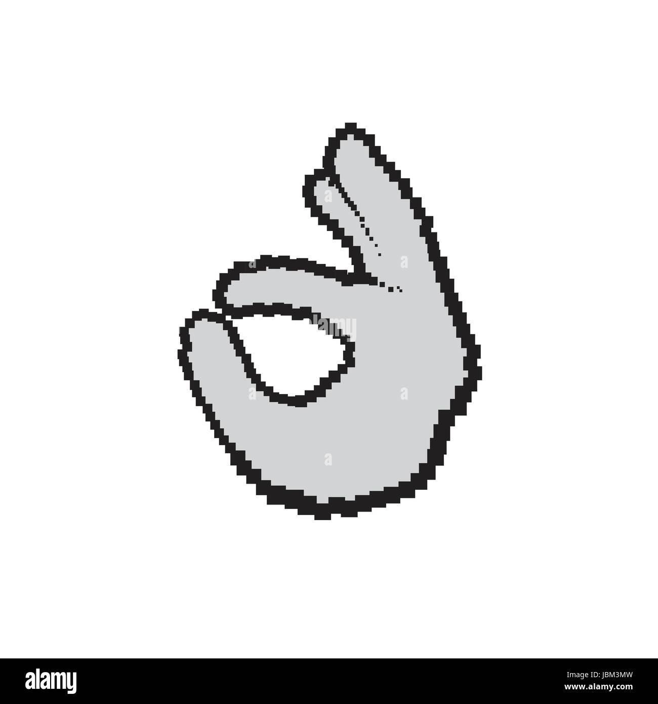 Okay Sign Hand Gesture People Emotion Icon Stock Vector Image Art Alamy