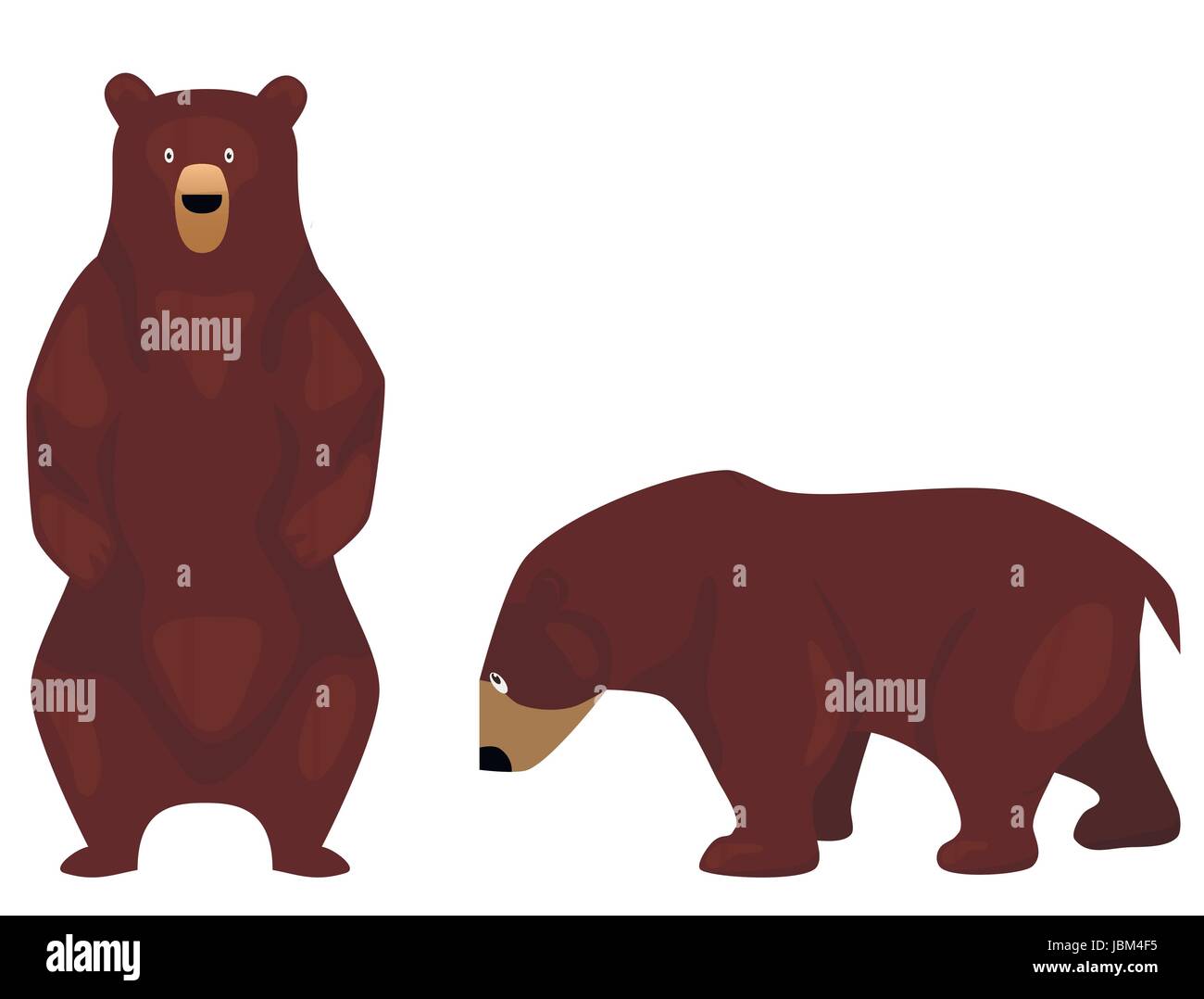 cartoon brown bears Stock Vector