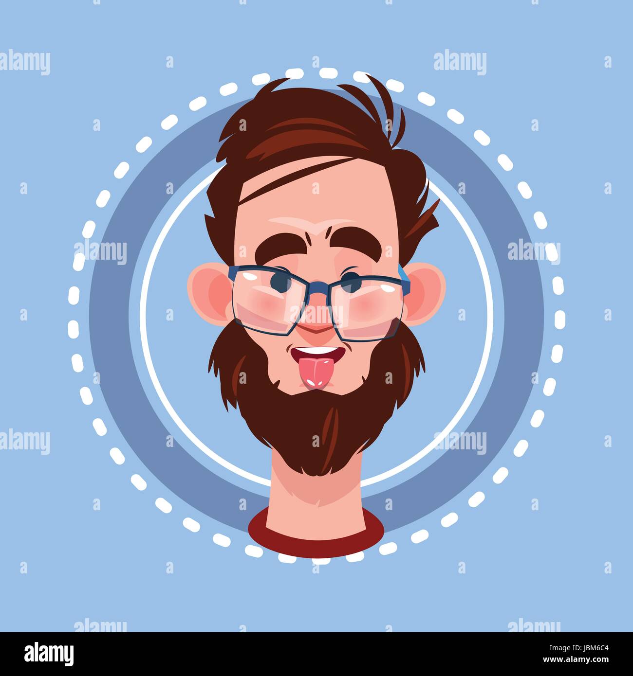 Profile Icon Male Emotion Avatar, Man Cartoon Portrait Happy Smiling ...