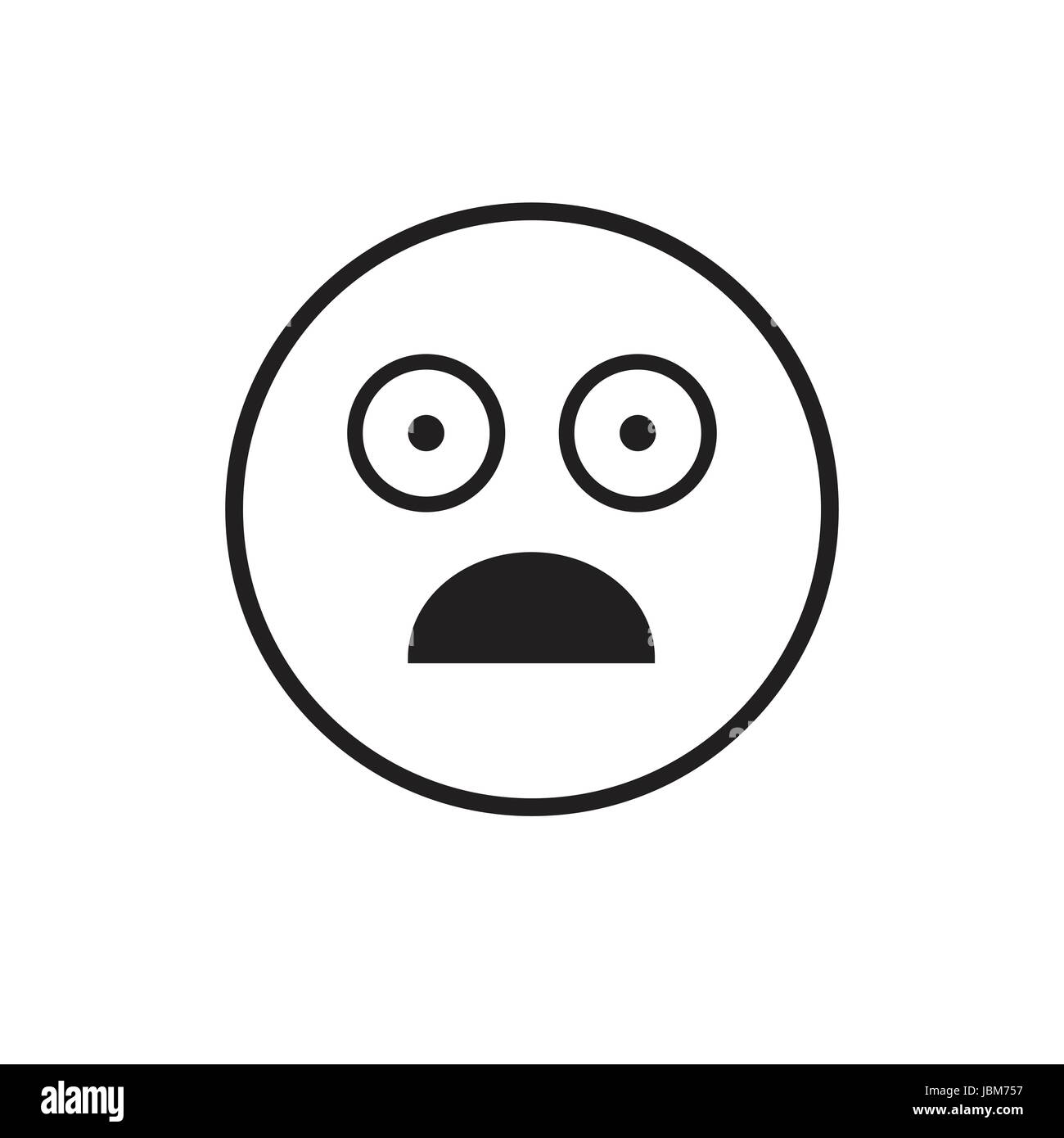 Cartoon Face Shocked People Emotion Icon Stock Vector Image And Art Alamy