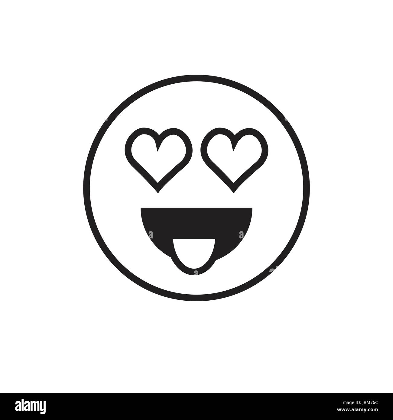 Smiling Cartoon Face Positive People Emotion Icon Stock Vector Image ...