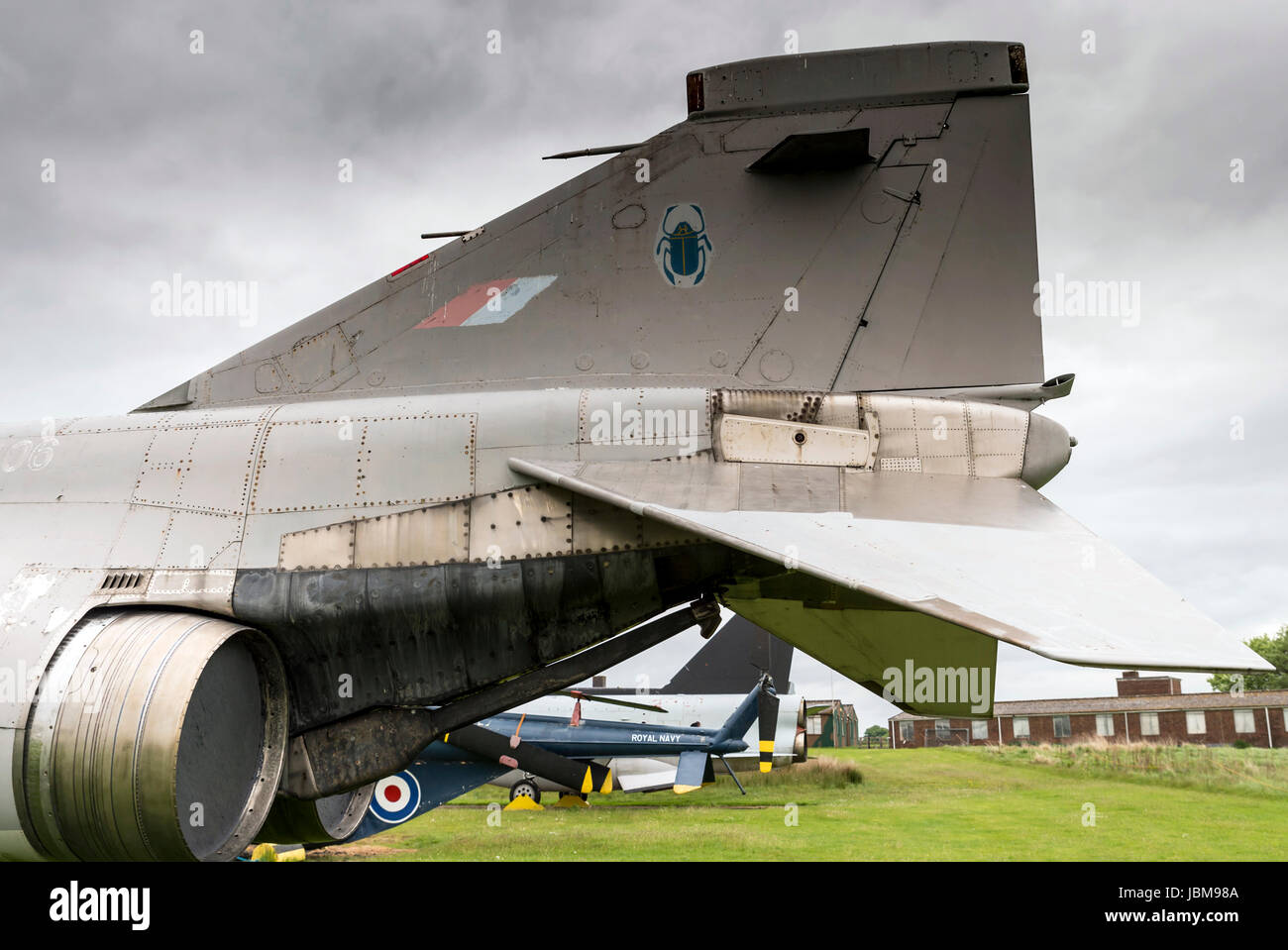 RAF Phantom FGR2 XV406,  on outside static display at Solway Aviation Museum Stock Photo