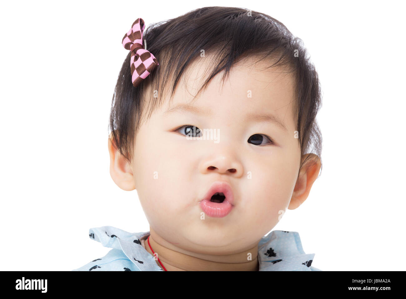 Asian baby girl pout lip Stock Photo Alamy