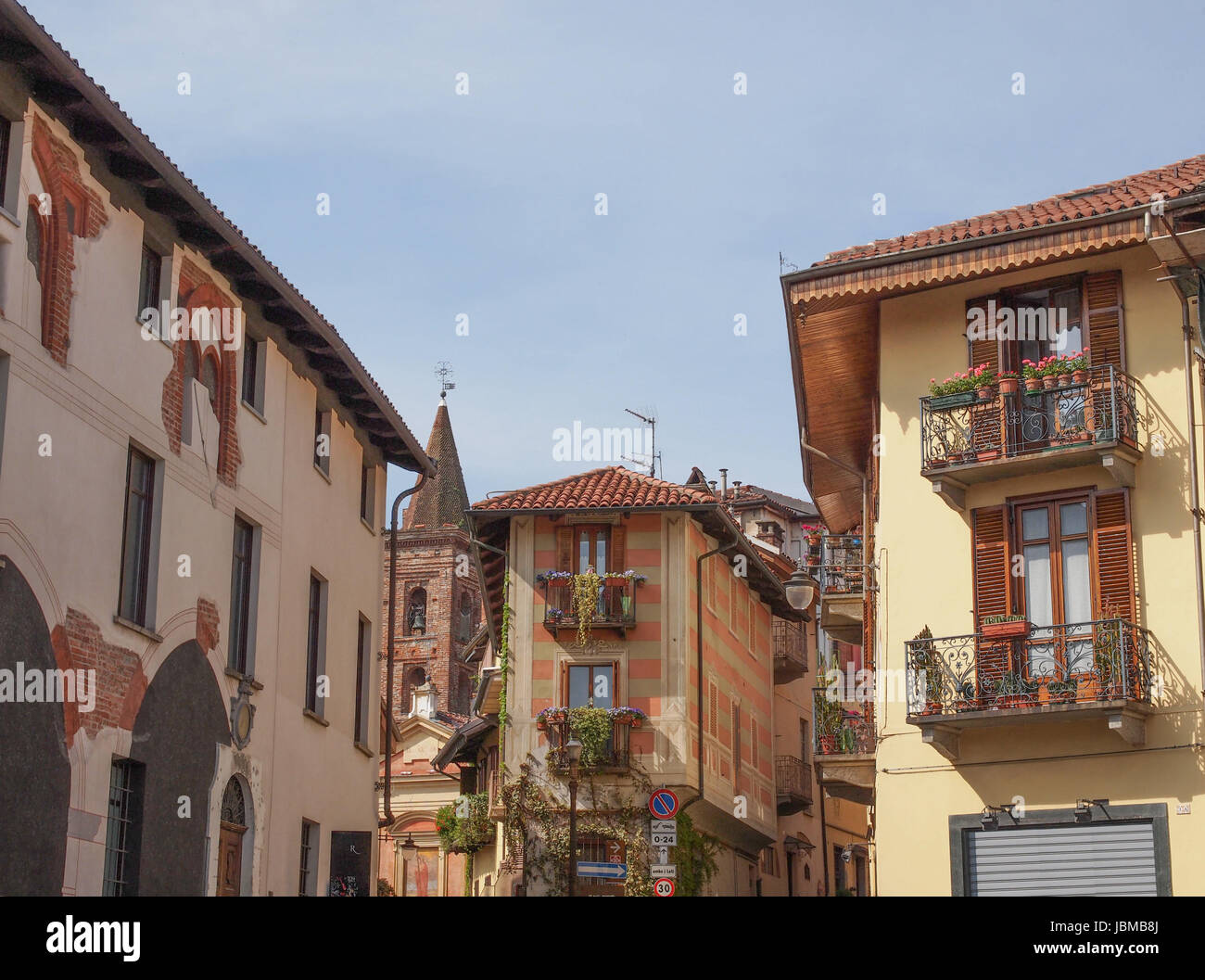 The old town city centre in Rivoli Italy Stock Photo - Alamy