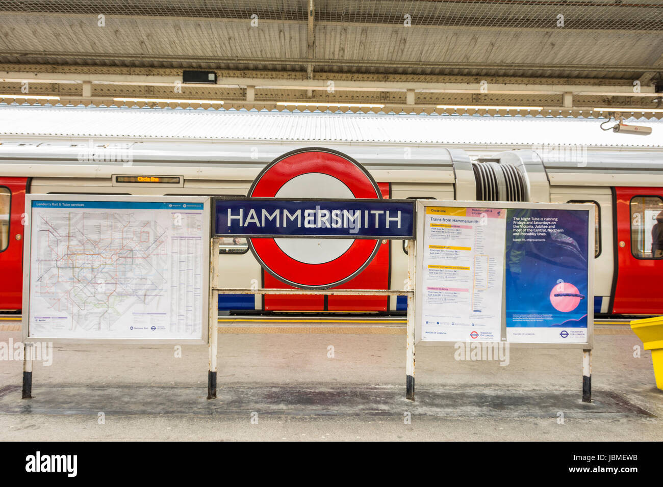 Hammersmith, Circle and City Line, underground station, LOndon, UK