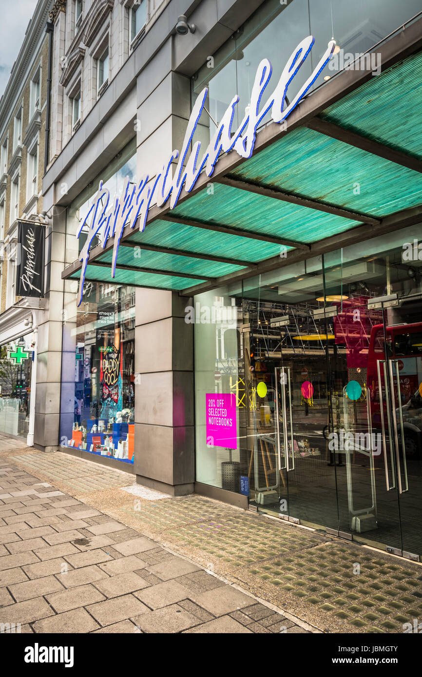 Paperchase's Flagship Store on Tottenham Court Road, London, England