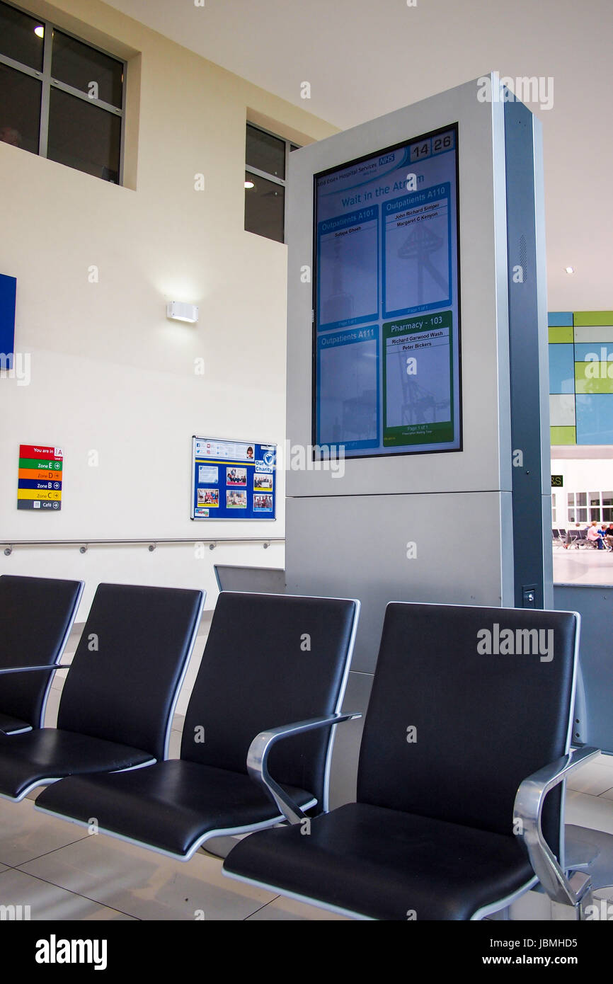 Atrium Information Screen Broomfield Hospital, Court Road, Broomfield
