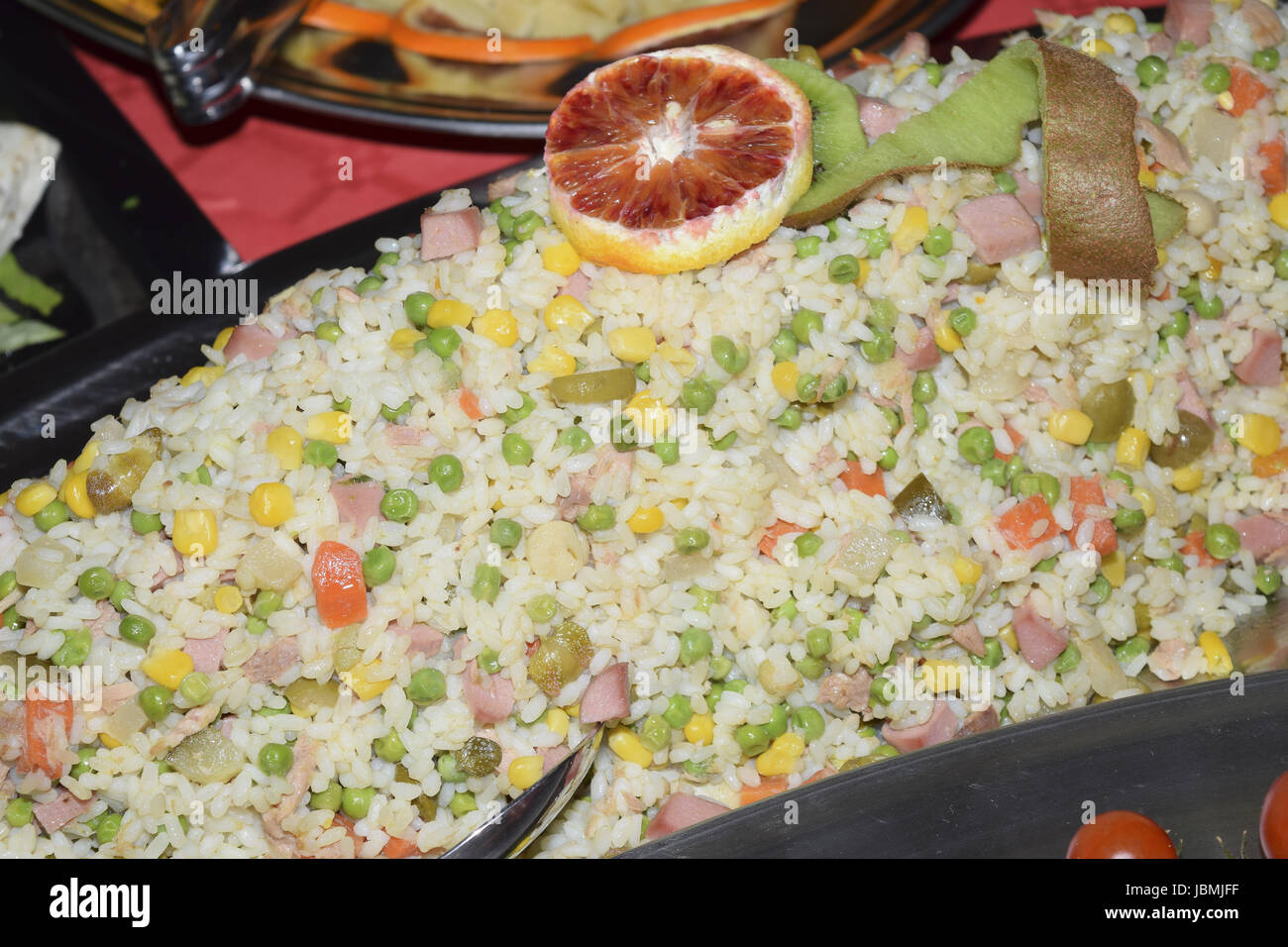 traditinal Italian dish: rice salad with vegetable Stock Photo - Alamy