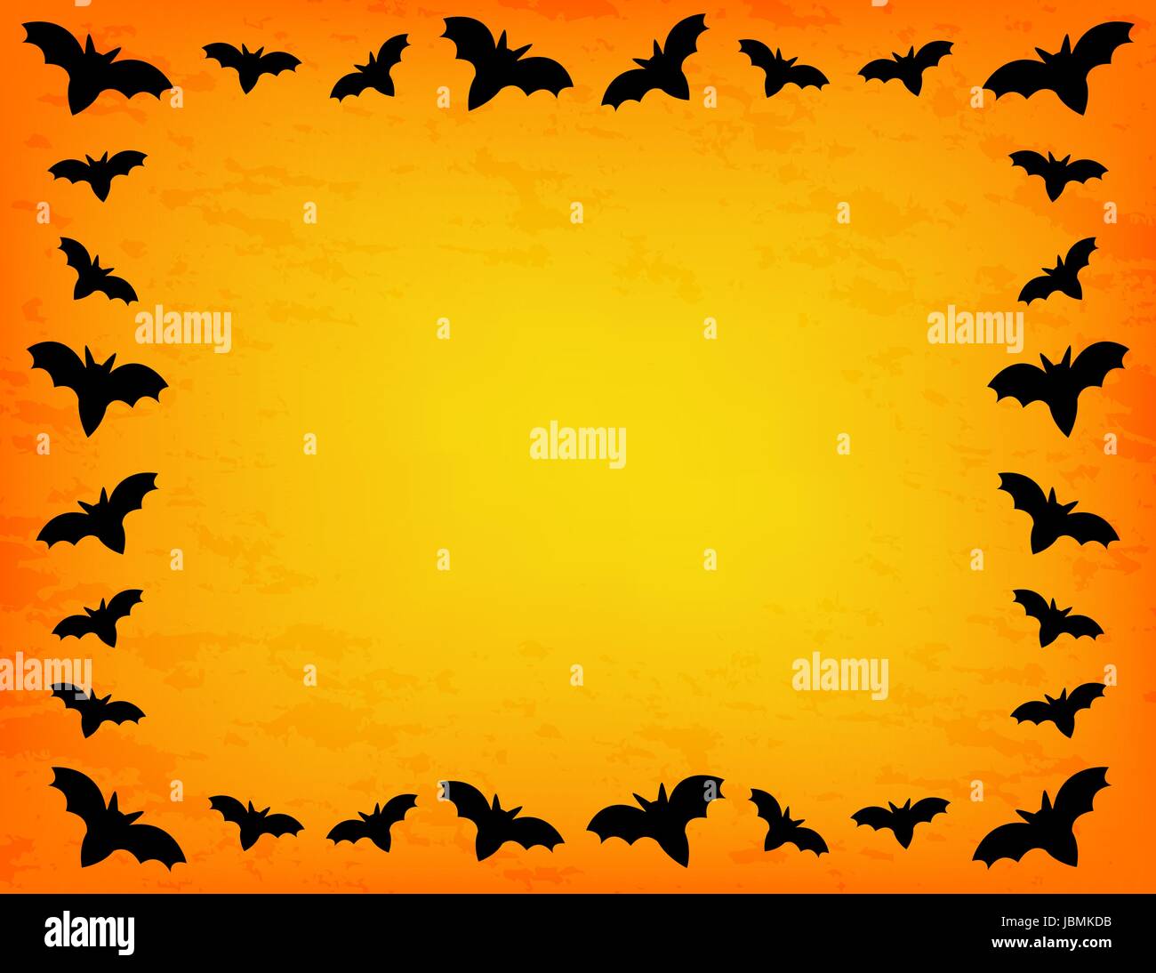Bat Frame Bat silhouette on mesh gradient background with grunge