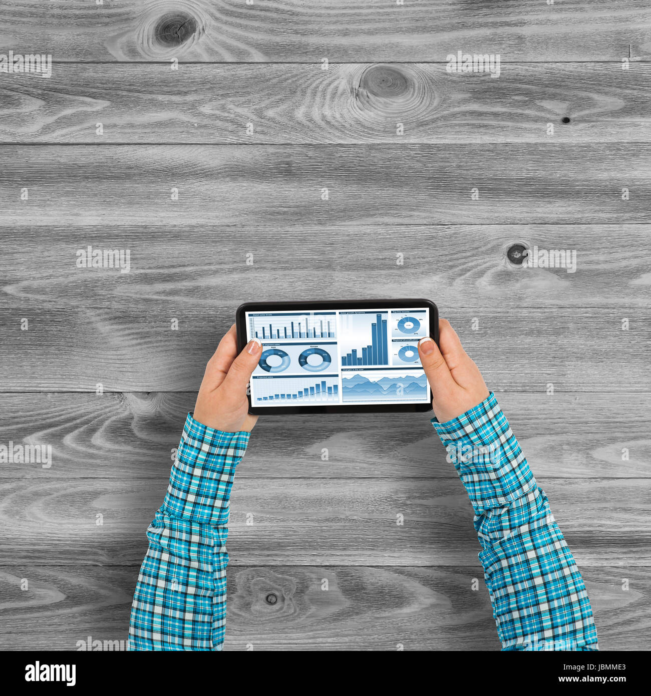 Using financial application Stock Photo - Alamy