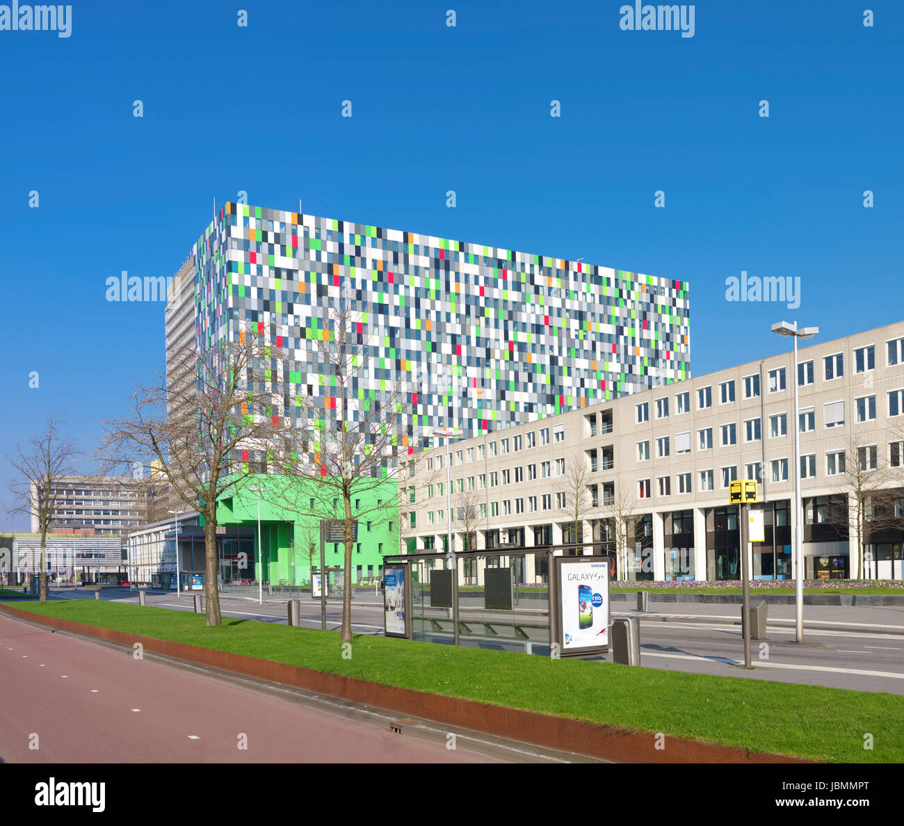 modern architecture on the campus of the Utrecht University in the Netherlands. It is a place where education, research and knowledge-intensive companies all together strengthen each other by their mutual proximity. Stock Photo