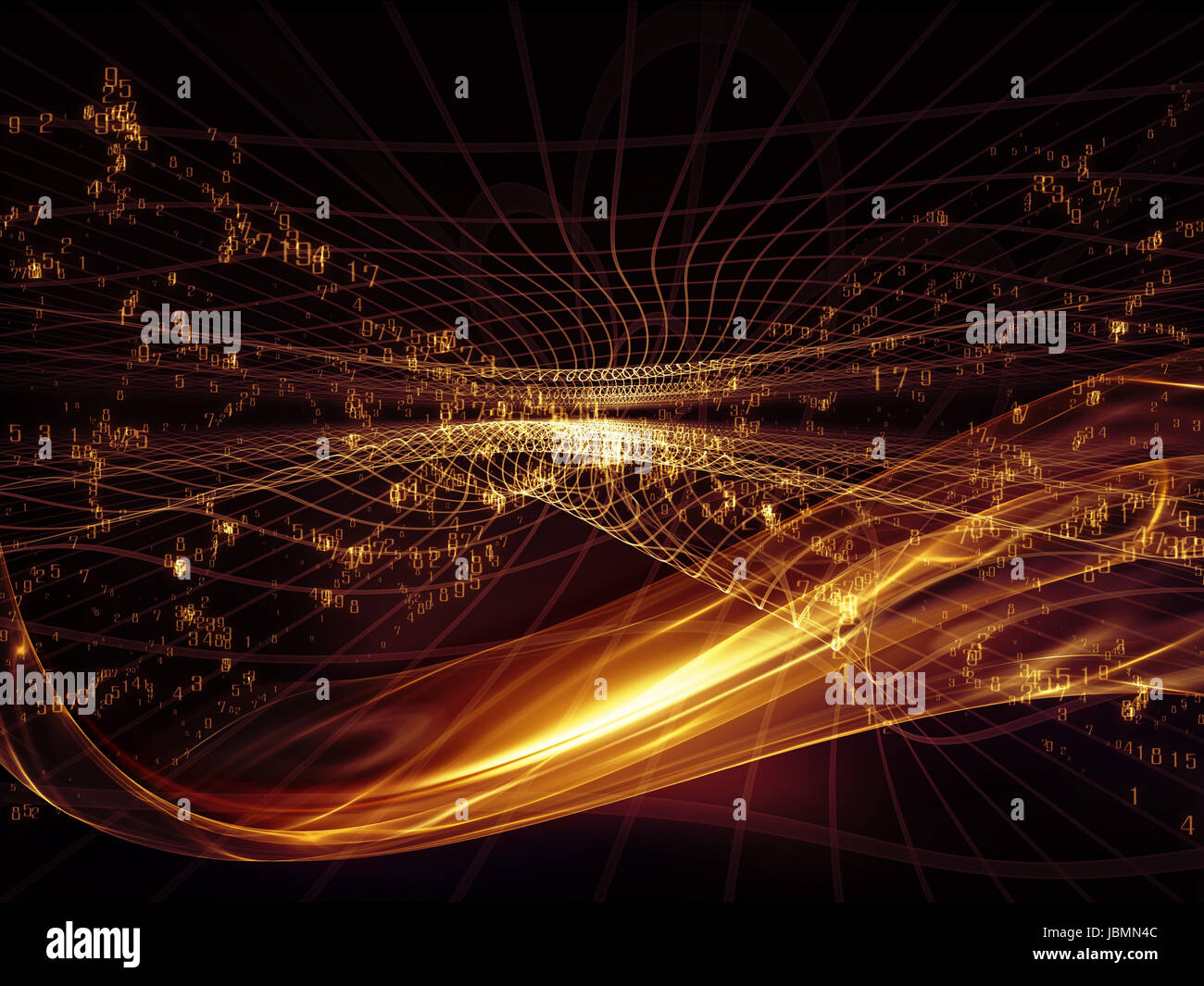 Fractal Realms series. Backdrop of fractal elements, grids and symbols ...