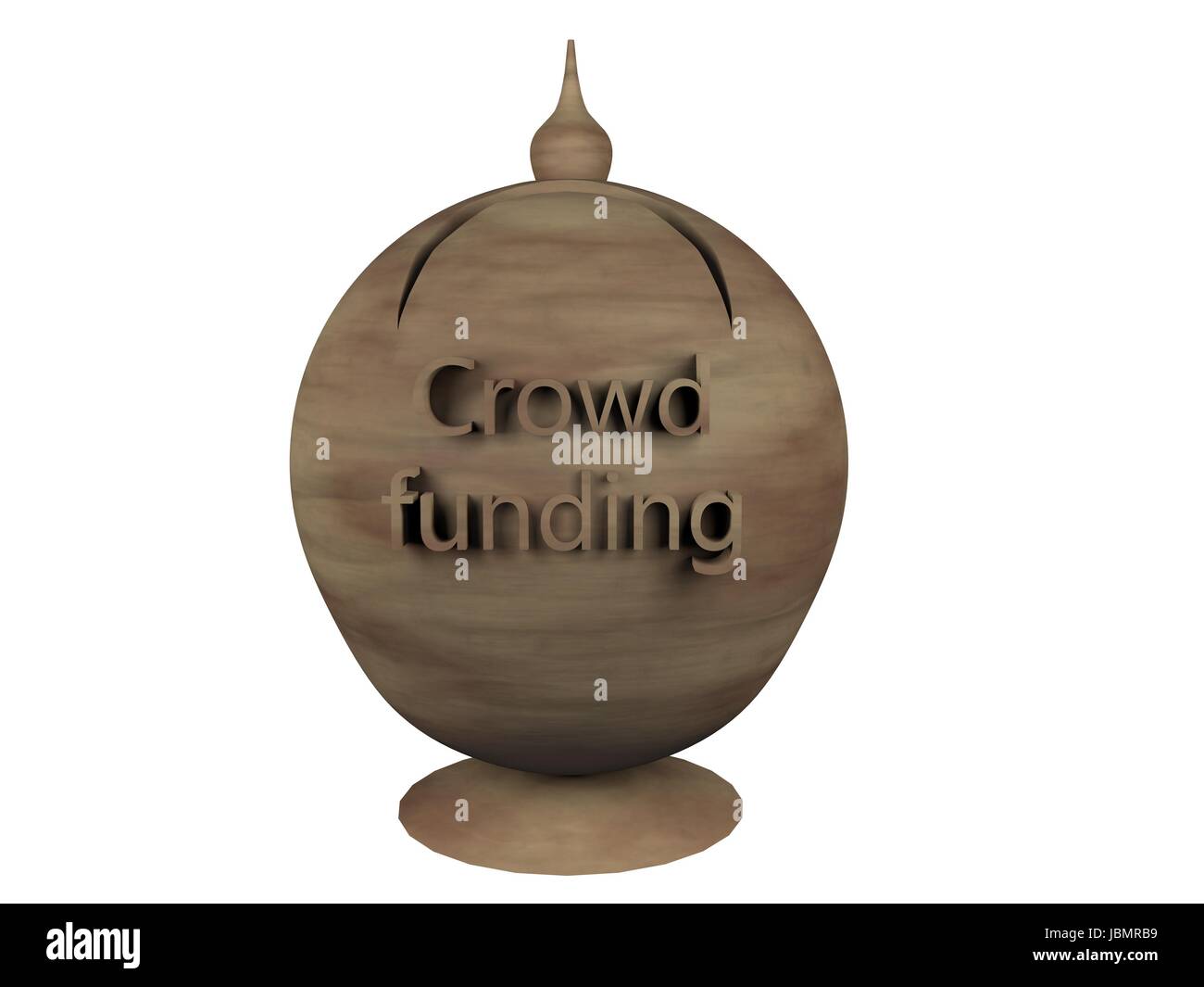 Crowd funding piggy bank isolated over white, 3d render Stock Photo - Alamy