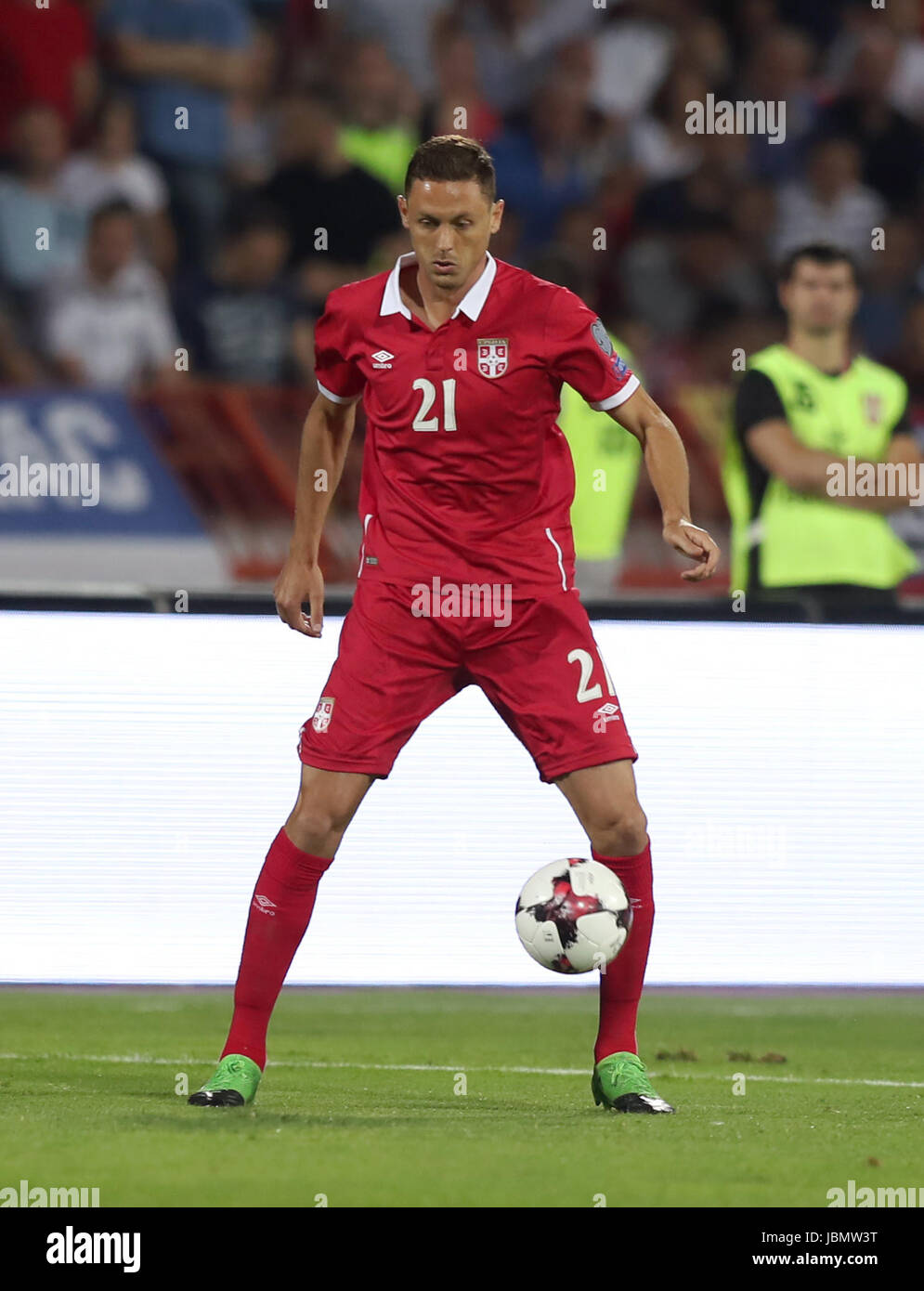 Serbia's Nemanja Matic during the 2018 FIFA World Cup Qualifying, Group D match at the Rajko Mitic Stadium, Belgrade. PRESS ASSOCIATION Photo. Picture date: Sunday June 11, 2017. See PA story soccer Serbia. Photo credit should read: Simon Cooper/PA Wire. RESTRICTIONS: Editorial use only, No commercial use without prior permission. Stock Photo