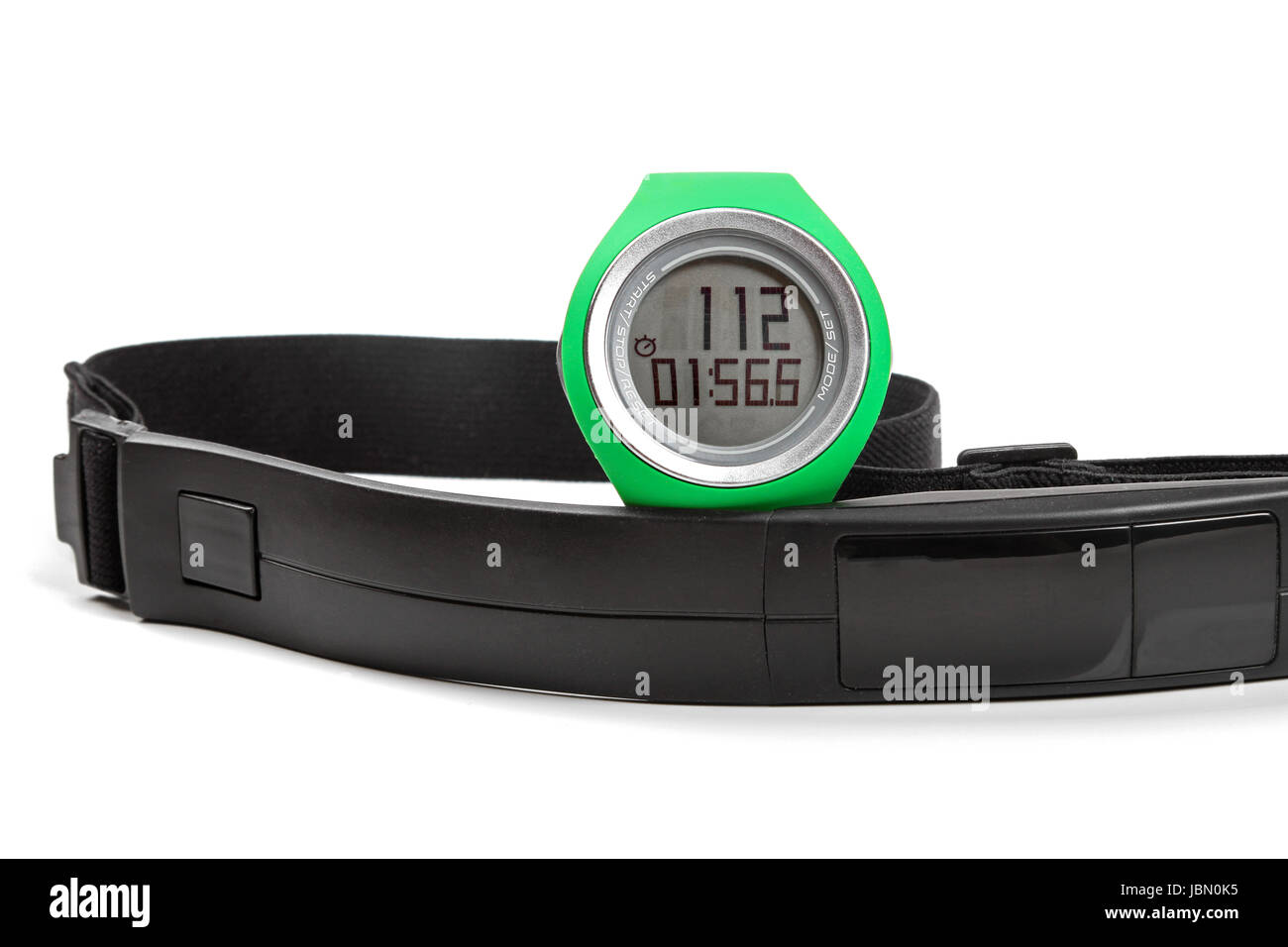 sport heart rate monitor, watch and chest strap Stock Photo Alamy