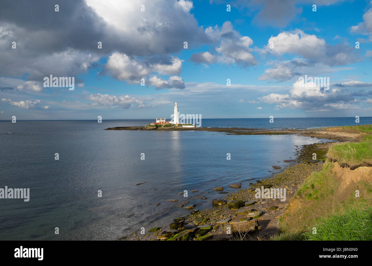 St Mary's Island off Whitley Bay Northumberland England 10.6.17 Stock Photo
